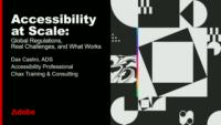 Accessibility at Scale: Global Regulations, Real Challenges, and What Works